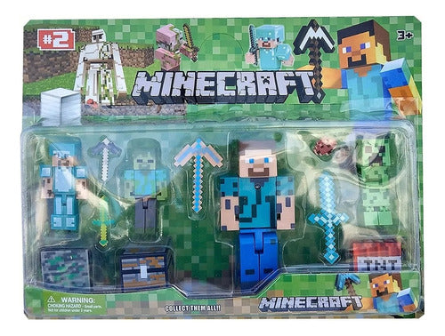 Minecraft Set Figuras X 12 Piezas-  Tunitas Love 1