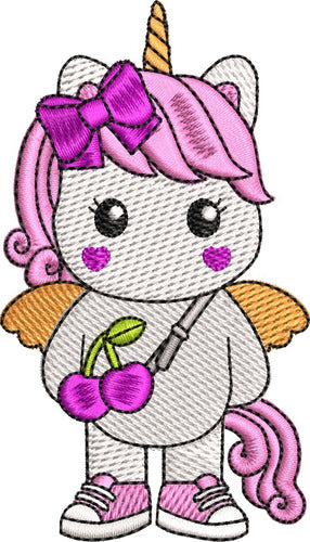 Embroidery Design: Unicorn with Bow 0