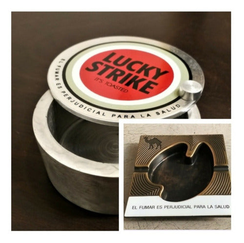 Combo Lucky Ashtray with Lid and Metal Camel - Free Shipping 1