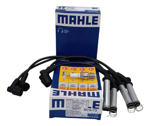 Mahle Cable Set + NGK Spark Plugs for Chevrolet Meriva 1.8 8v 0
