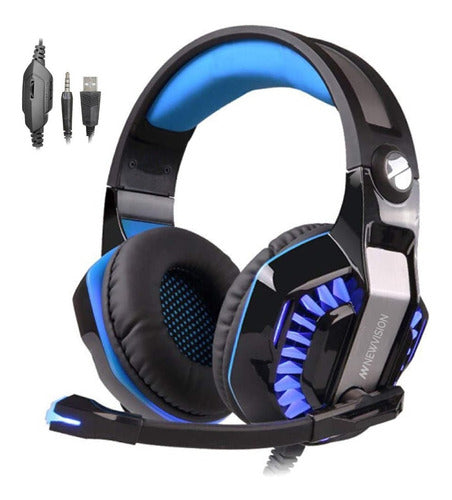 Newvision NW2000 PRO Gaming Headset for PS4, PC, Xbox - HD 3D Sound & Microphone 0