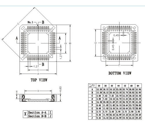 TecnoliveUSA Zocalo Plcc32 Plcc32-SMD 32 Pin Chip Converter 4