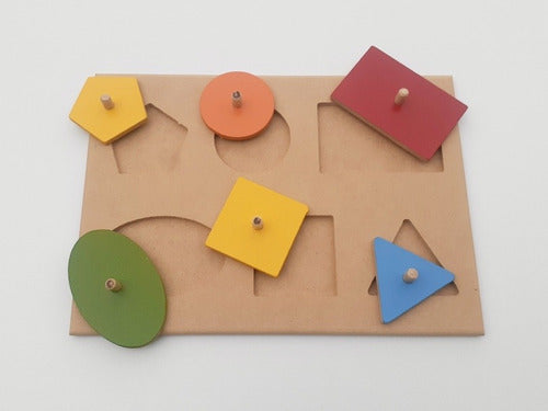 Geometric Shapes Matching Puzzle with 6 Figures 0