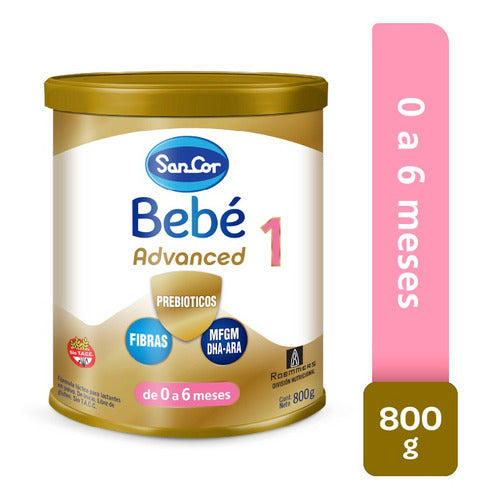 3-Pack Sancor Bebe 1 Advanced Powder 800g Can - 0 to 6 Months 1
