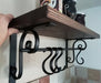 Rustic Kitchen Organizer Shelf with Hanger Hooks 3