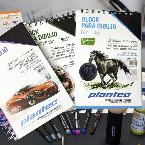 Plantec Block Para Dibujo Texturado A4 Liso 210gr 40hojas 1