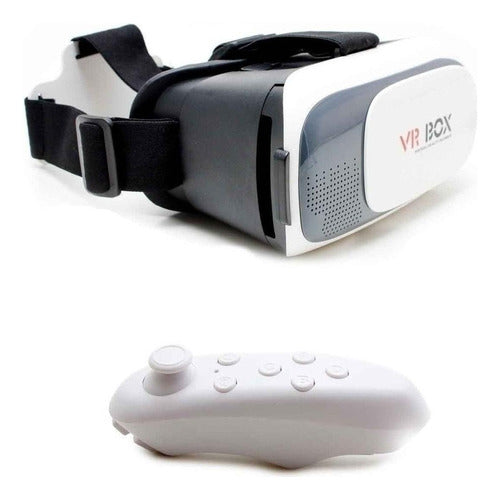 Óculos Vr Box 2.0 Realidade Virtual + Controle Cardboard 3d 2