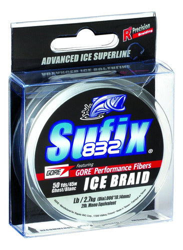 Sufix 832 Ice Braid Fishing Lure, Ghost, 6 Pounds 0