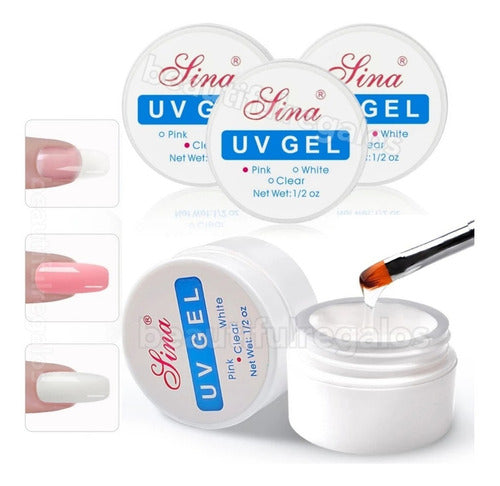 Kit X3 Gel Construction Lina Sculpted Gelified Nails 0