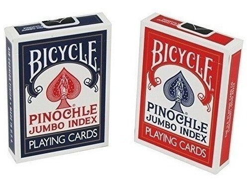 Bicycle Pinochle Playing Cards Jumbo Index 2 Mazos 0