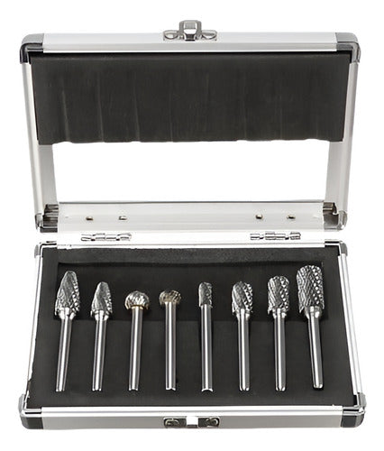 Fresa 8pc 1/4'' Double Cut Carbide Rotary Burr Set 0