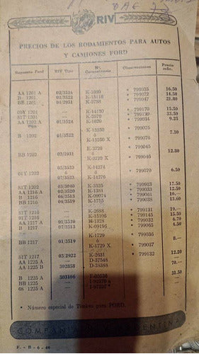 Catalogo Antiguo Rulemanes Riv Año 1949 6