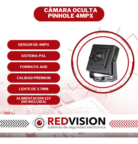 Hidden Spy Pinhole Camera 4MP Full HD 1080p CCTV 1