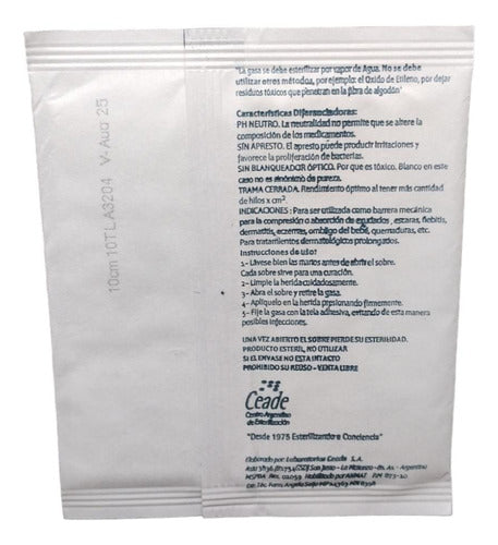 Ceade Sterile Gauze - 10cm x 10cm, 10 Pieces x 50 Packs 1