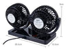 Ventilador Doble Para Auto Rotacion 12v  Plastico 15w Dimm 2