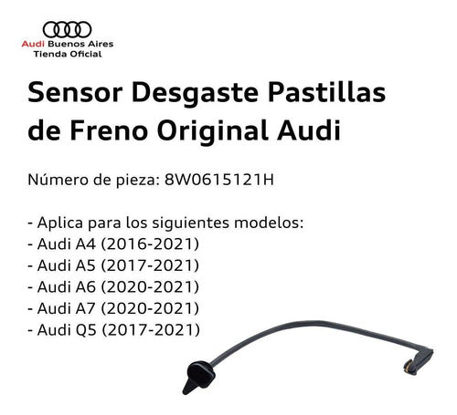 Sensor De Desgaste Pastillas De Freno Audi A4 2016 Al 2021 1