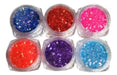 Set 6 Pigmentos Glitters Holograficos- (rojo) Modelo 3 0