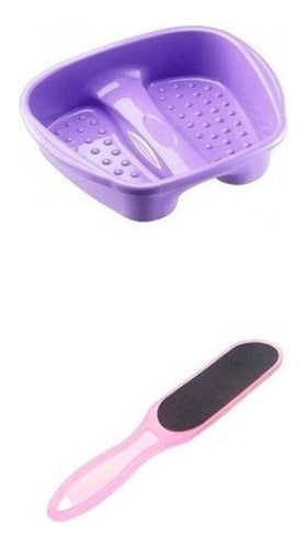 Dompel Pedicure Basin + Foot File/Callus Remover 0