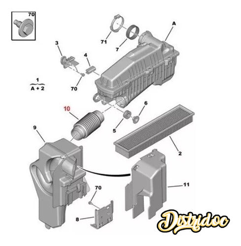 Air Filter Housing Case Peugeot 206 207 307 308 408 1.6 16v 5