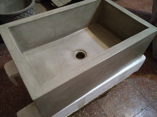 Rustic Country Kitchen Sink in Handcrafted Cement 2