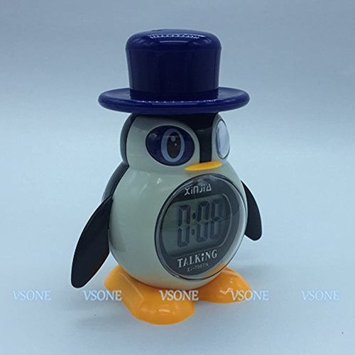 Visionu Digital LCD Talking Alarm Clock Penguin Shape 1