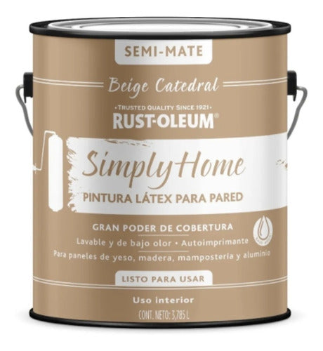 Rust-Oleum Simply Home Beige Cathedral Semi-Matte Latex 3.875 L 0