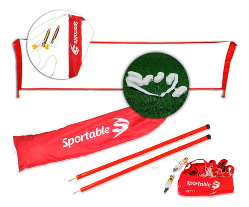 Sportable Cancha Fútbol Tenis Lite 3 Mts Con Estaca + Cintas 6x3 M 0