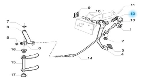 Clutch Pedal Spring Fiat Duna/Uno/Fiorino Original 3