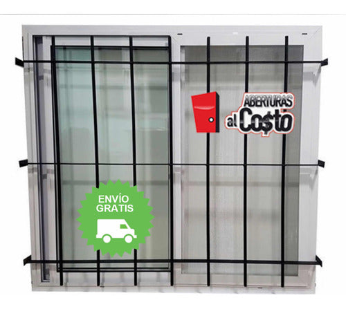 Best-Selling 100x110 Glass Window with Grille + Free Shipping 1