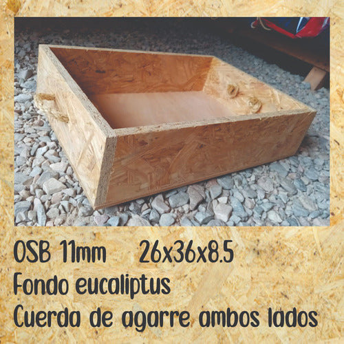 Mundo Shop Cajon Multiuso En Osb Y Cuerda - Regalo - Hogar - Comercio 5