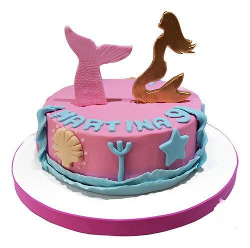 SS GOURMET Torta Sirena La Sirenita Disney Cola De Sirena - Bajo El Mar 0