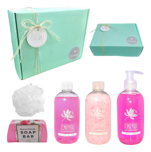 Zen Spa Relax Rose Aroma Gift Box Set - Happy Day - Set Caja Regalo Zen Spa Relax Rosas Aroma Kit N26 Feliz Día