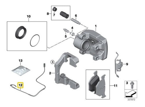 Sadeca Sensor De Freno Trasero Para Bmw X6 F16 X6 35ix N55 1