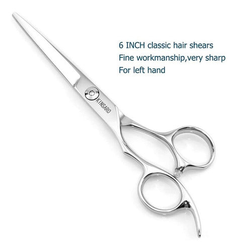 Left-Handed Hairdressing Scissors by Kinsaro 6" Ergonomic 1