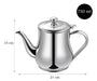 Stainless Steel Teapot 750 Ml 3 People with Steel Handle and Lid 1