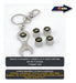 4 Valve Caps + Keychain Carabiner for Audi by Tuningchrome 2