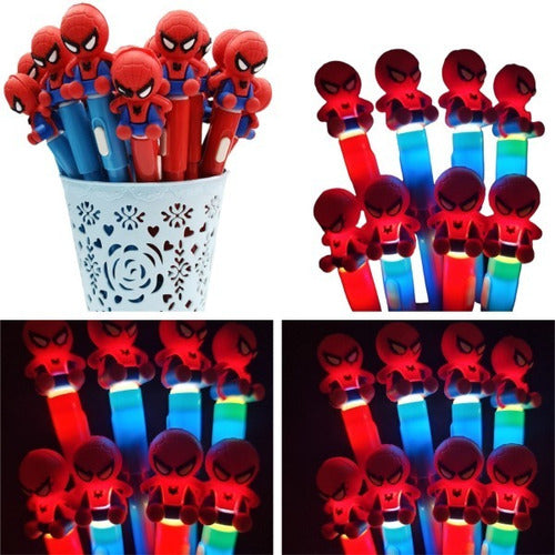 Colours Spiderman Light-Up Pens X 10 Units 0