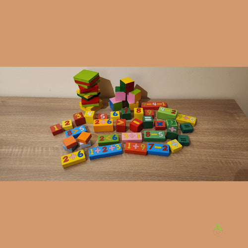 Semillita.uy Geometric Wooden Blocks (53) - Assorted Shapes 4