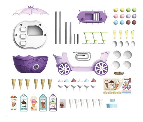 Generic Ice Cream Cart Toy Set 4 in 1 Quality 4