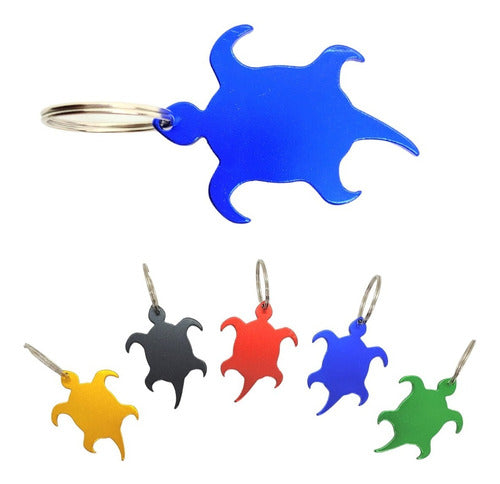 Set of 20 Turtle Keychain Bottle Openers Metal Souvenirs Mix Colors 2
