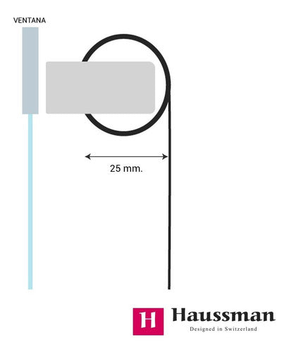 Haussman Roller Curtain Accessory Kit - 25mm Metal 2