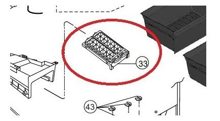 Forma De Gelo Para Geladeira Panasonic Nr-bt51 1