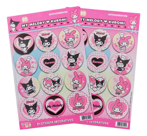 Stickers Autoadhesivos Kuromi X 6 U. 0