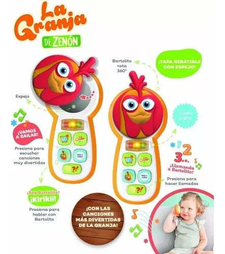 El Reino Infantil Musical Cell Phone Bartolito from Granja De Zenon for Infants and Babies 2