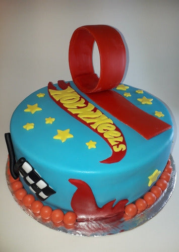 Misolti Torta Hot Wheels Con Rulo Porcelana Fria - Resto Comenstible 4