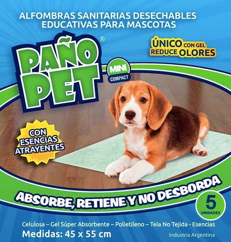 Paño Pet Paños Sanitarios Mini P/perros X 5 Un (45x55cm) 0