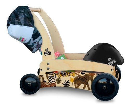 Wooden Push Cart Walker Fanga Babies Animals 0