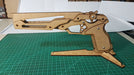 Arma De Elástico (rubber Band Gun) Em Mdf +12 Alvos+12 Elást 2