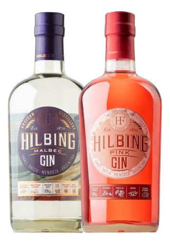 Gin Hilbing Malbec + Pink Handcrafted Ginebra Botanic X2 0