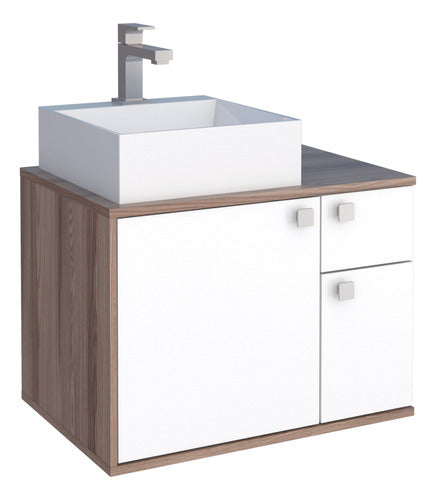 Cozimax Vanitory Mueble Colgante Baño 60 Cms Madera Sin Bacha 3